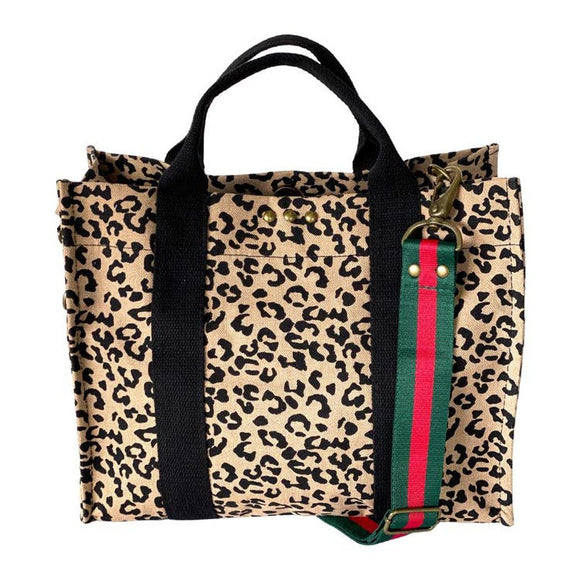 PS Leopard Canvas Tote Bag