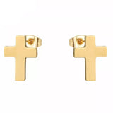 Dainty Gold and Silver Tiny Cross Earrings