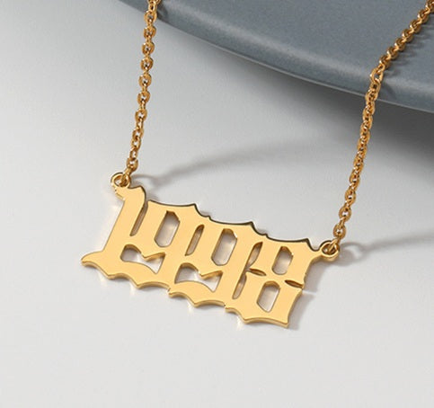 18K Gold Plated My Year Necklace